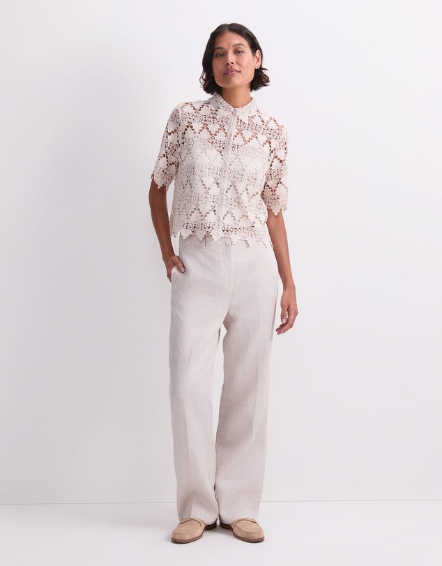 Sportscraft - Ariana Lace Cropped Shirt
