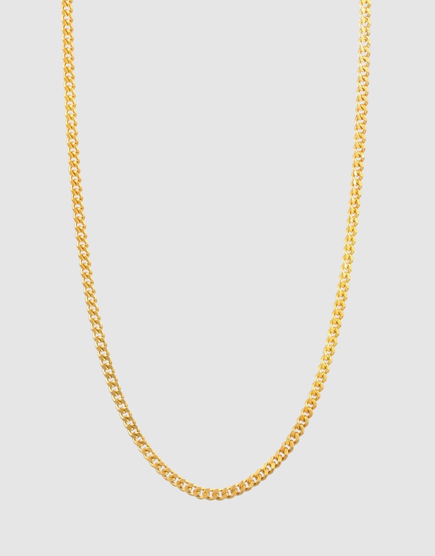Kuzzoi - ICONIC EXCLUSIVE - Classic Curb Chain Necklace in Gold-Plated 925 Sterling Silver
