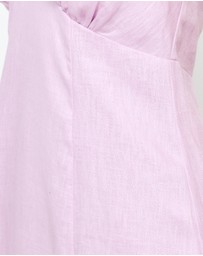 AERE - Lacey Halter Linen Dress