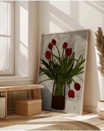 Olive et Oriel - Bouquet Of Tulips by Shatha Al Dafai Art Print