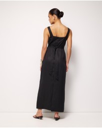 AERE - Kaili Linen Square Neck Maxi Dress