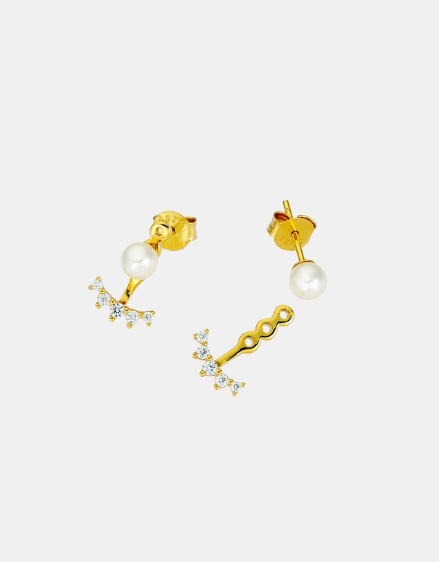 Zoe Olivia - 14K Gold Vermeil Elevate Shell Pearl Ear Jacket