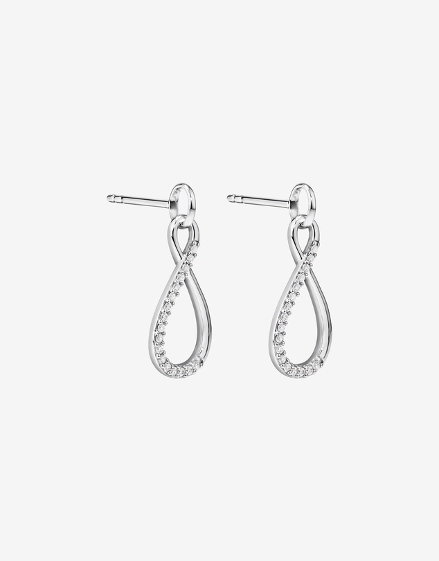 Michael Hill - Cubic Zirconia Infinity Drop Stud Earrings in Sterling Silver