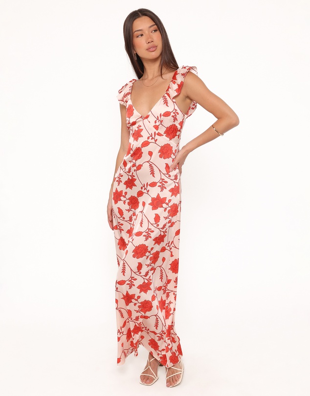 Petal & Pup - Enala Maxi Dress - Red Floral