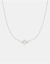 Ania Haie - Ania Haie Silver Shell Pearl Cluster Necklace