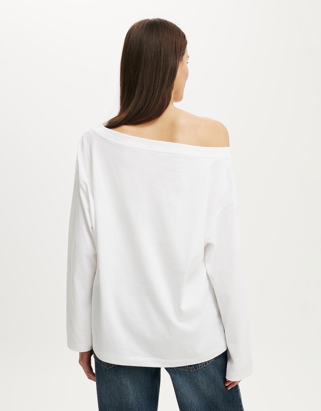 Cotton On - Boxy Off Shoulder Long Sleeve