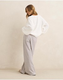 Rhythm - Valley Stripe Wide Leg Pants - ICONIC EXCLUSIVE