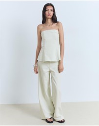 M.N.G - Mila Wideleg Mid-Rise Jeans