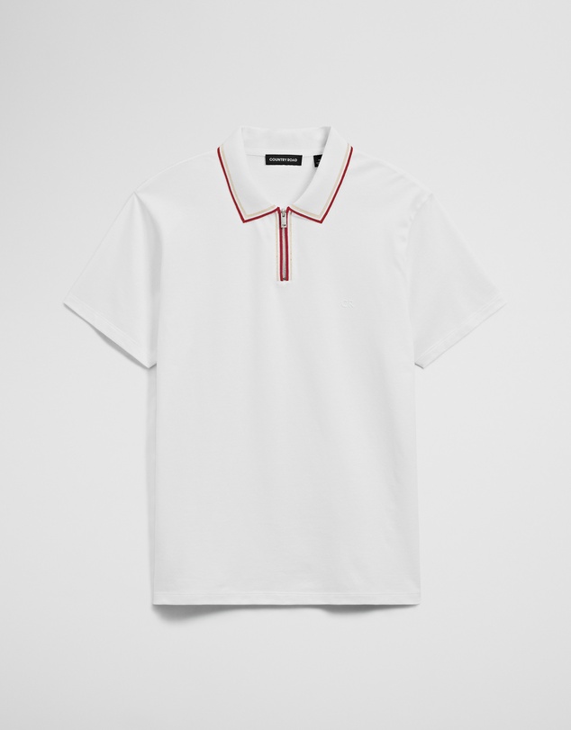 Country Road - Short Sleeve Tipped Zip Polo