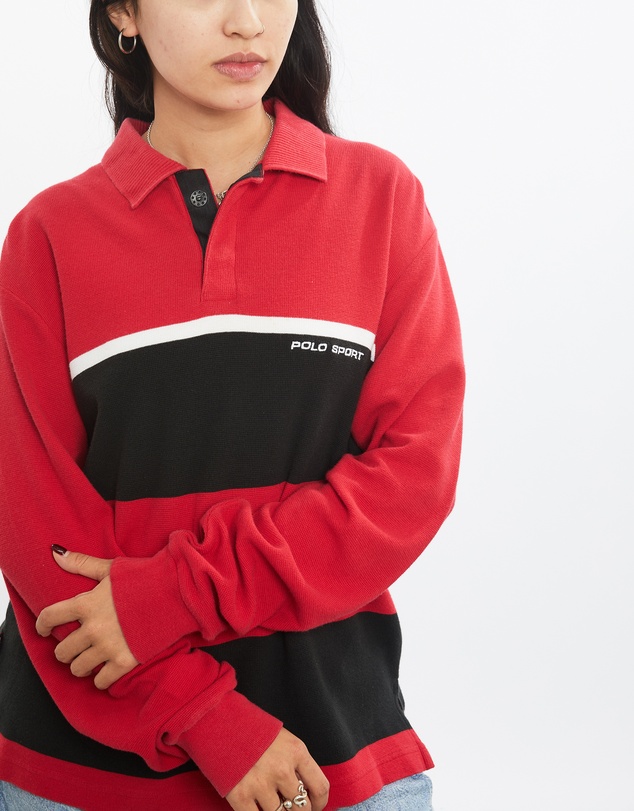 Vintage by The Real Deal - Pre Loved - Vintage 90s Ralph Lauren Polo Sport Long Sleeve Polo Shirt