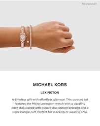 Michael Kors - Lexington Rose Gold Analogue Watch