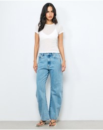 AERE - Mid Rise Curve Leg Jeans