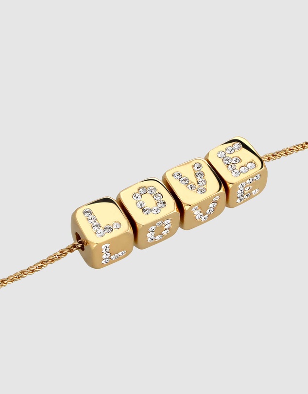 Elli Jewelry - The Love Crystal Necklace in Gold-Plated 925 Silver