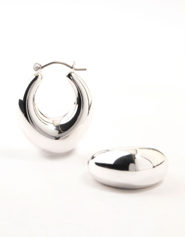 Lovisa - Silver Plated Creole Medium Earrings
