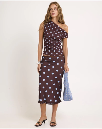 Alice In The Eve - Bijou Polka Midi Skirt