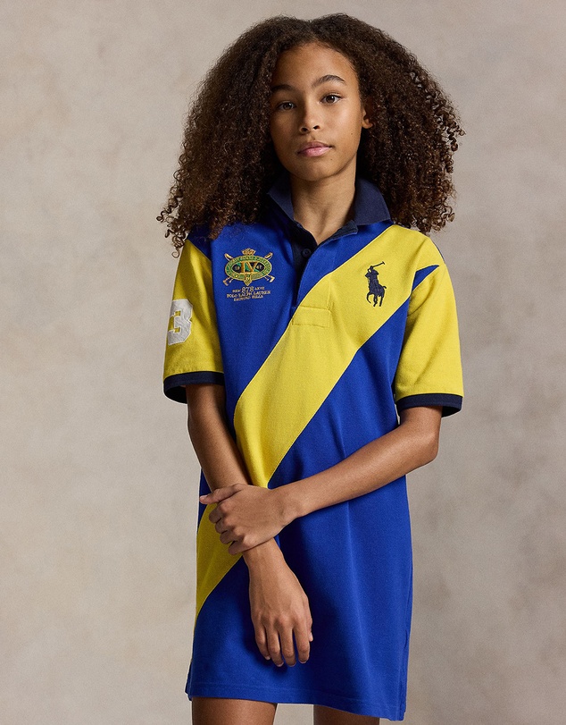 Polo Ralph Lauren - Color-Blocked Big Pony Mesh Polo Dress - Teens