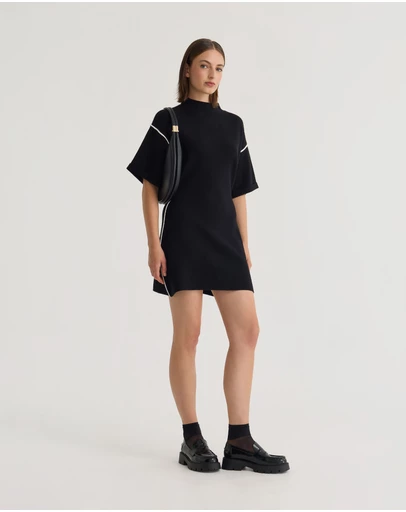 Oxford - Lisa Knitted Contrast Trim Dress