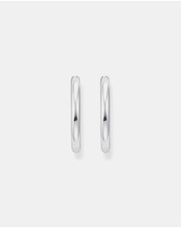 THOMAS SABO - Classic Hoop earrings in wider shape silver