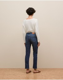 Trenery - Australian Cotton Blend Boyfriend Jean in Washed Indigo