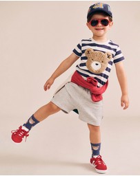 Huxbaby - Furry Huxbear Stripe Tee - Babies-Kids