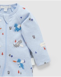 Purebaby - Thick Zip Growsuit -Kids-Babies