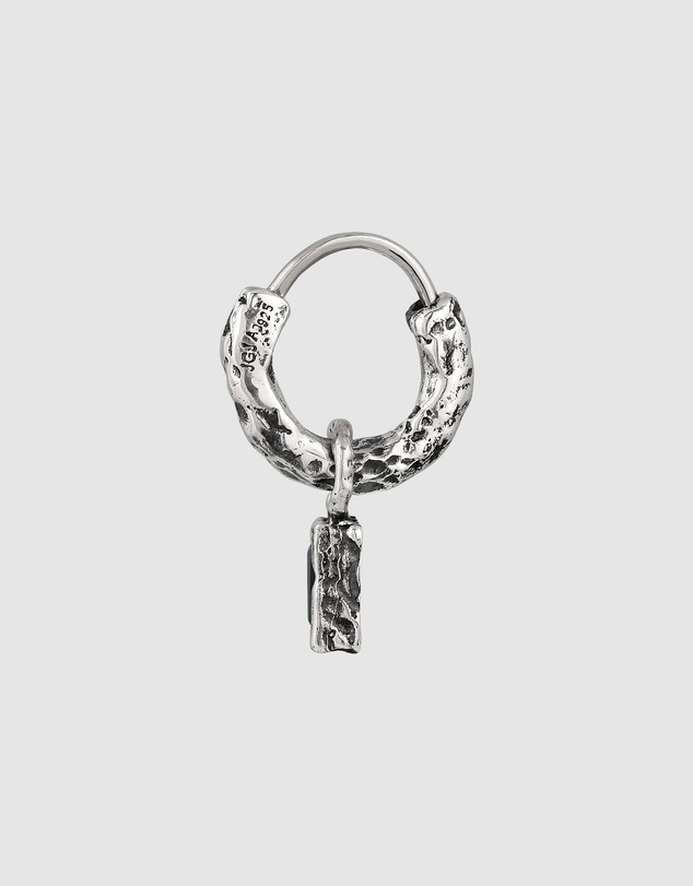 Haze & Glory - Liquid Onyx Hoop in Oxidised 925 Silver