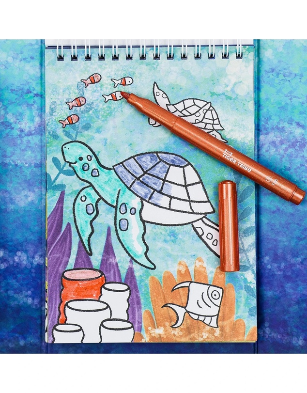 Tiger Tribe - Shimmer Colouring Set - Sea Life