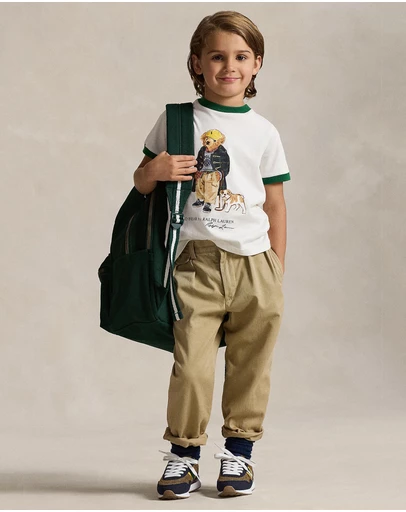 Polo Ralph Lauren - Polo Bear Cotton Ringer Tee - Babies-Kids