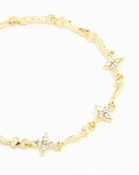 Lovisa - Gold Plated Winding Mini Flower Bracelet