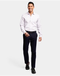 Brooksfield - Two-Tone Print Reg Fit Business Shirt