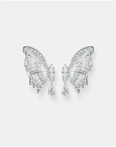 THOMAS SABO - THOMAS SABO Butterfly Paradise Ear Studs in Silver