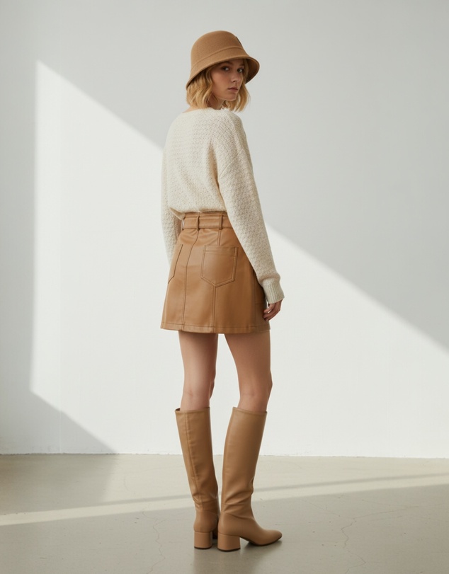 Mossée - Isla Leather Skirt