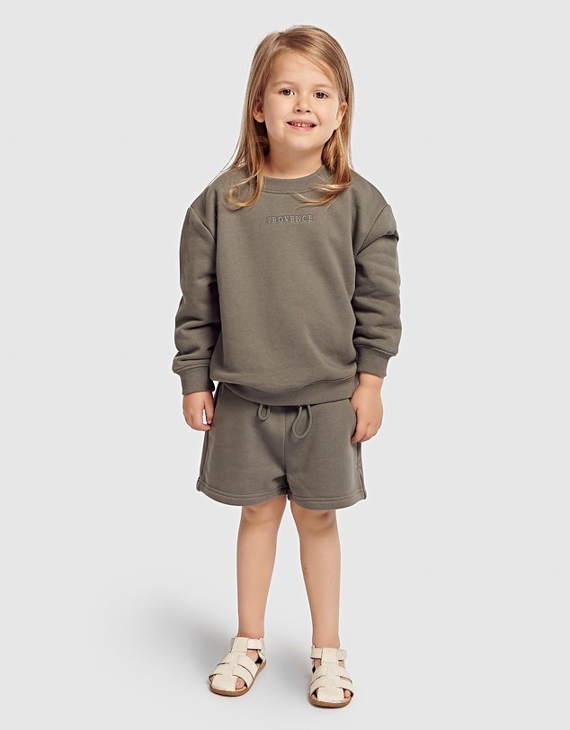 Provence - Crew Neck Sweater and Fleece Short Set