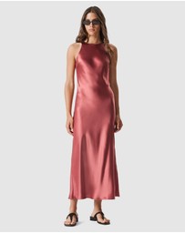 & Other Stories - Sleeveless Satin Midi Dress