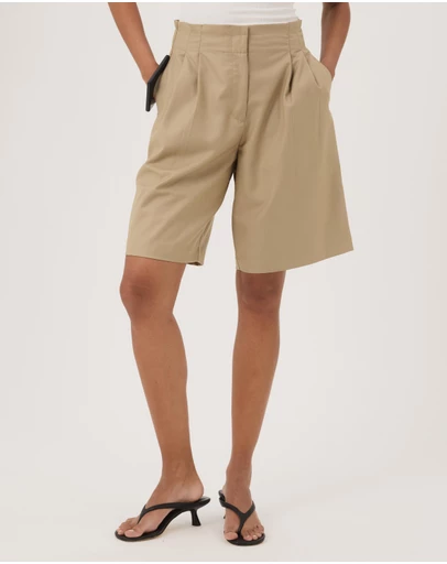Atmos&Here - Elsie Pleated Waist Shorts