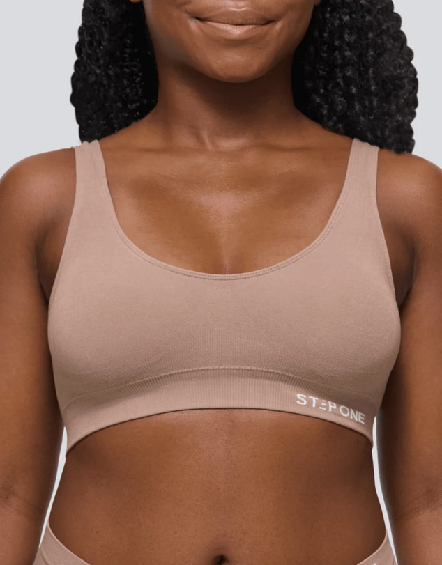 STEP ONE - Women's SmoothFit Padded Bra - Ash Brown