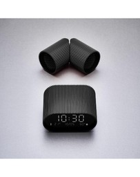 Lexon - Lexon Ray Clock Lcd Alarm Clock With Temperature / Humidity Display - Black
