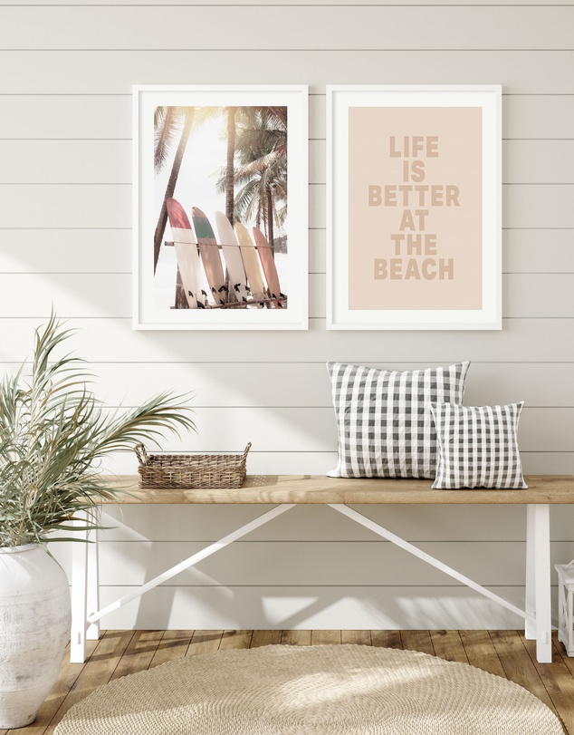 Olive et Oriel - Sunset Beach Hawaii Art Print