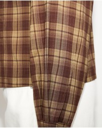 Dazie - Isla Funnel Neck Check Bomber Jacket