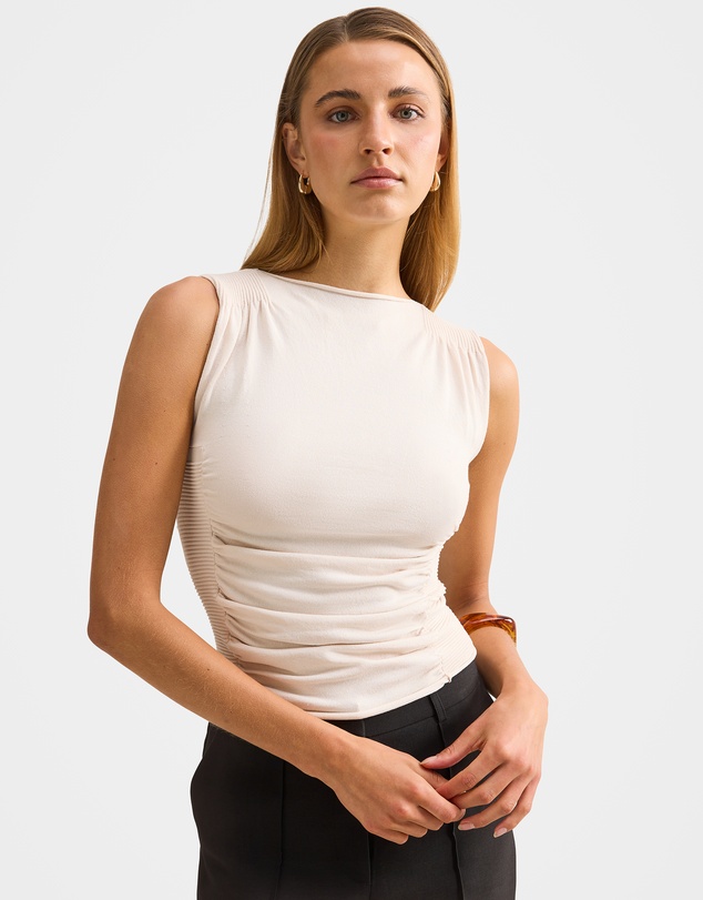 Forever New - Karlie Rib Detail Knitted Top