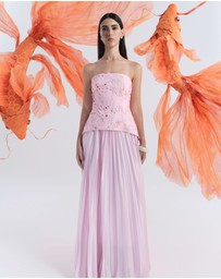 JUSTIN TONG - Cascade Pleated Gown
