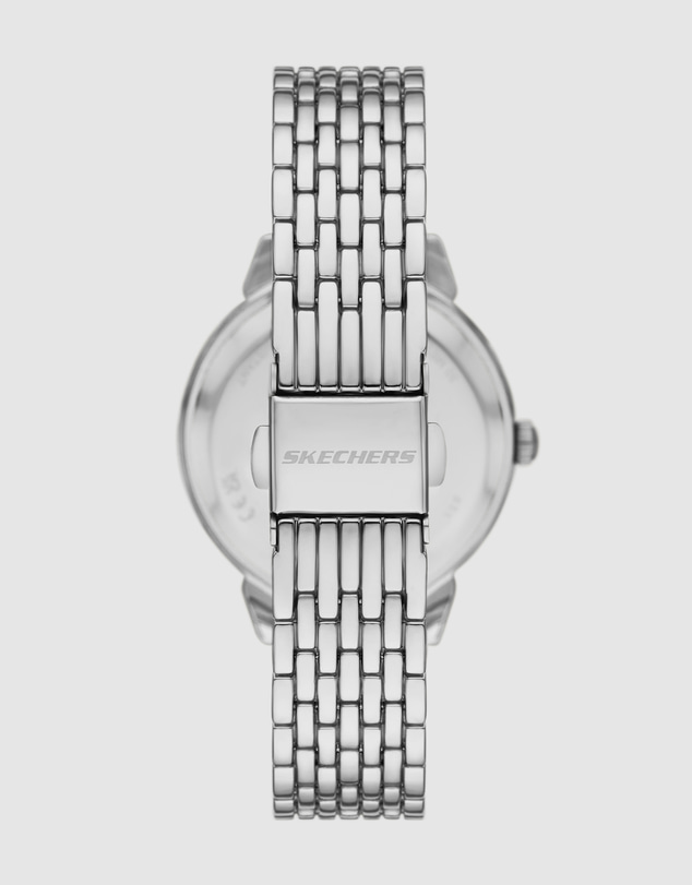 Skechers - Roman Dress Set Silver Tone Analogue Watch