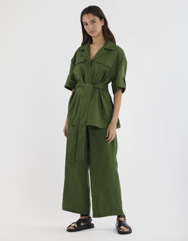 Amelius - Jade Oversized Linen Shirt