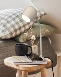 Kreafunk - Kreafunk Ellie Lamp W/ Qi Charger And Bluetooth Speaker - Ivory Sand