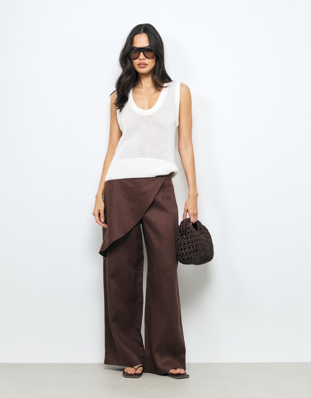 AERE - Alyssa Wrap Linen Pants