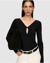 ARKET - V-Neck Rib Top