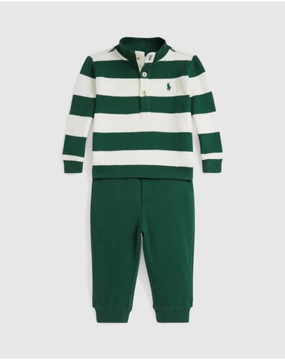 Polo Ralph Lauren - Striped Estate-Rib Pullover & Pants Set - ICONIC EXCLUSIVE - Babies