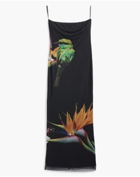 Desigual - Strapless long printed Dress