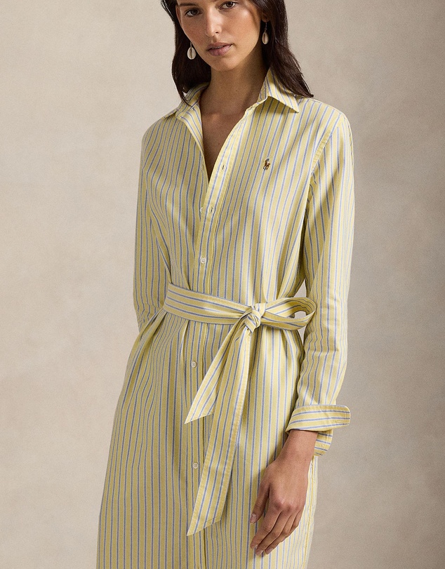 Polo Ralph Lauren - Striped Cotton Oxford Belted Shirtdress
