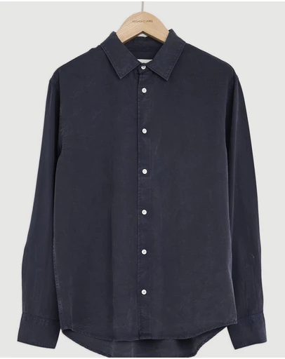 Revibe - Repaired Assembly Label Linen Mens Shirts L/S